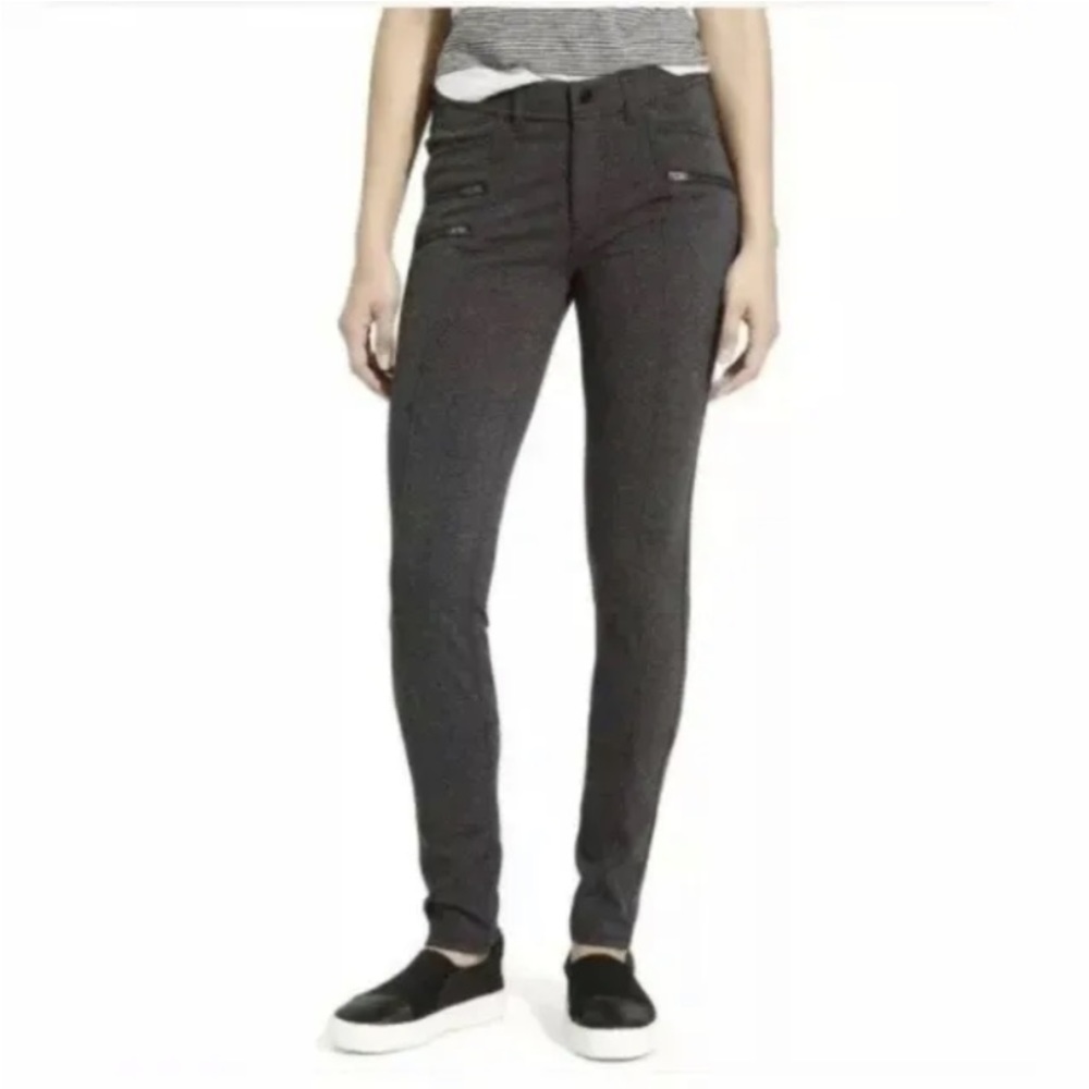 Athleta Pants Womens Size 6 Knit Ponte Moto Gray 349170 Stretch Pockets